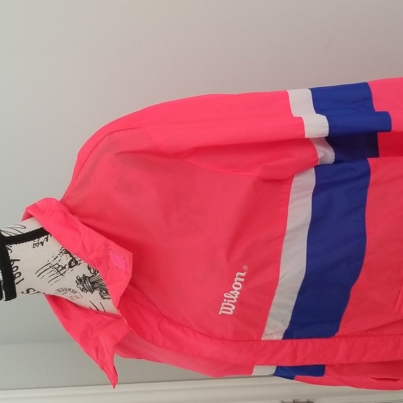 🍭🎾 Wilson neon pink vintage windbreaker - Picture 4 of 5